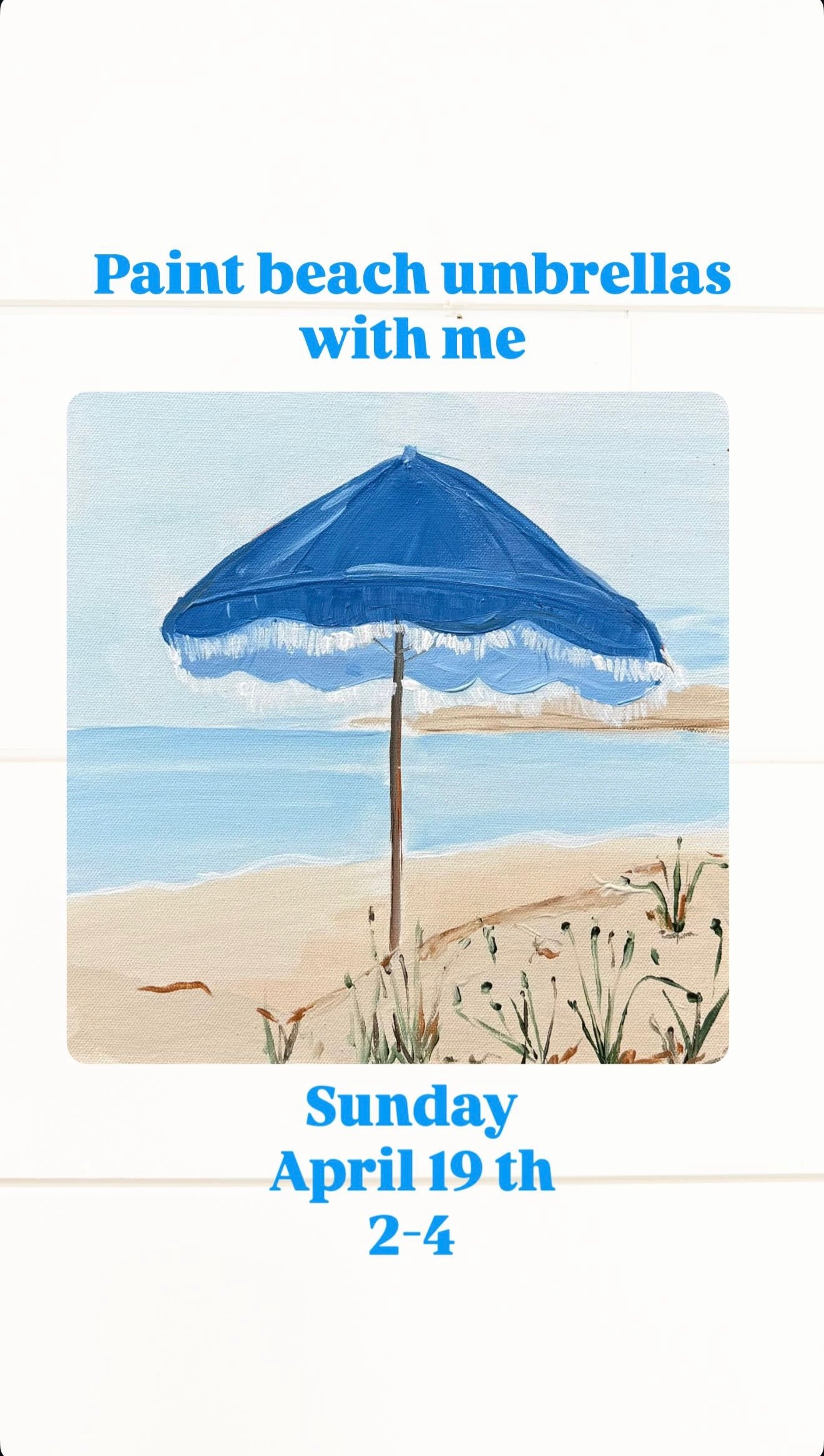 Beach umbrella workshop