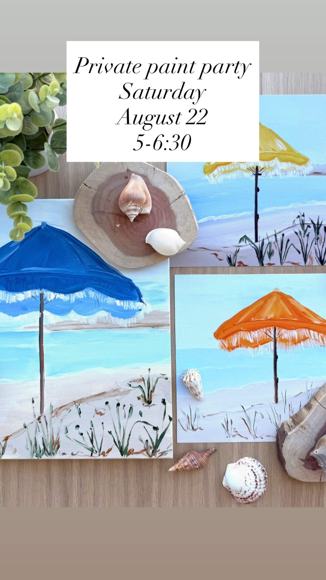 Private Party- painting umbrellas